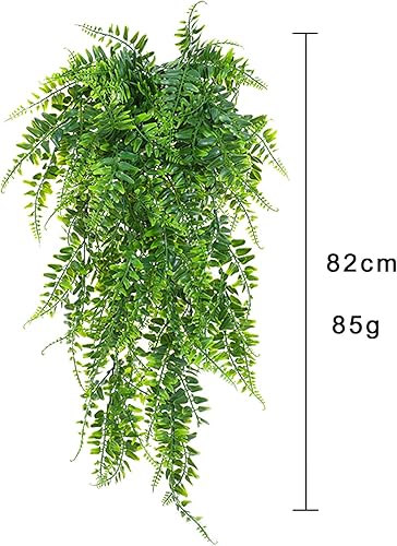 Winlauyet Lot de 2 plantes artificielles à suspendre - En plastique - Pour l'intérieur et l'extérieur - Pour salon, cuisine, balcon, jardin, chambre à coucher - Nail Gallerys