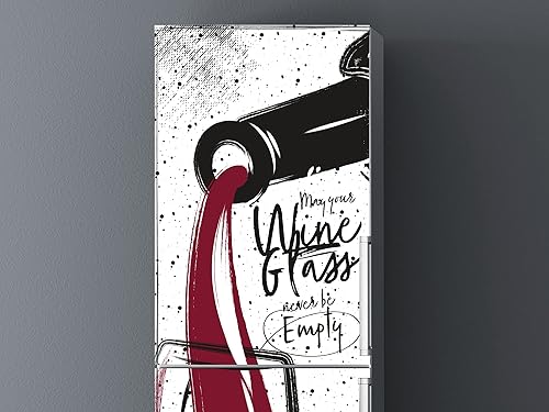 Oedim Vinyle décoratif pour réfrigérateur, verre avec vin, 185 x 60 cm, vinyle décoratif pour réfrigérateurs, décoration pour cuisine, autocollant réfrigérateur - Nail Gallerys