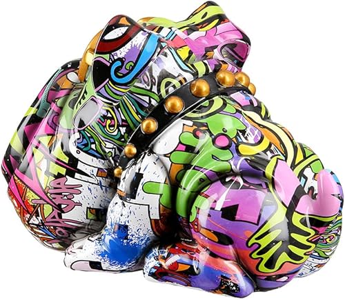 Casablanca modernes Design 37694 Gamelle Décorative pour Chien en Résine avec Lunettes de Soleil, Multicolore, 17cm Hauteur - Nail Gallerys