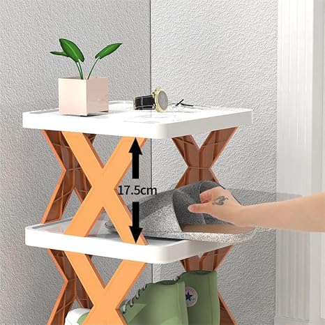 KMQRDZi Étagère à chaussures pliable en plastique sans installation - Rangement vertical pour couloirs, chambres, halls d'entrée (vert, 5 niveaux) - Nail Gallerys
