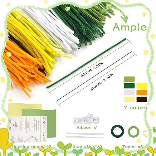 Kit de cure-pipes - Fil chenille multicolore - Pour travaux manuels, projets d'artisanat, projets d'artisanat, fil chenille - Pour bricolage et décoration - Nail Gallerys