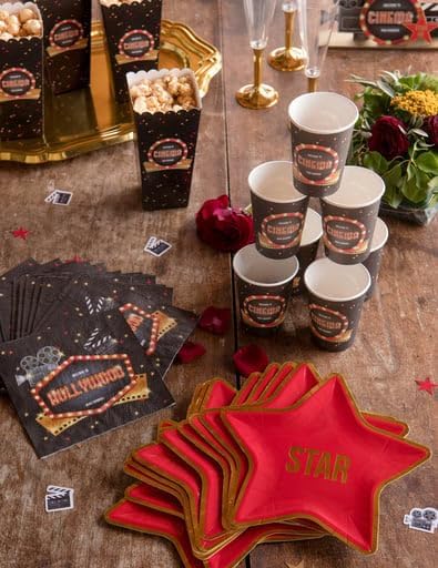 10 Gobelets Carton Hollywood 7,8 x 9,7 cm - Multicolore - Taille Unique - Nail Gallerys