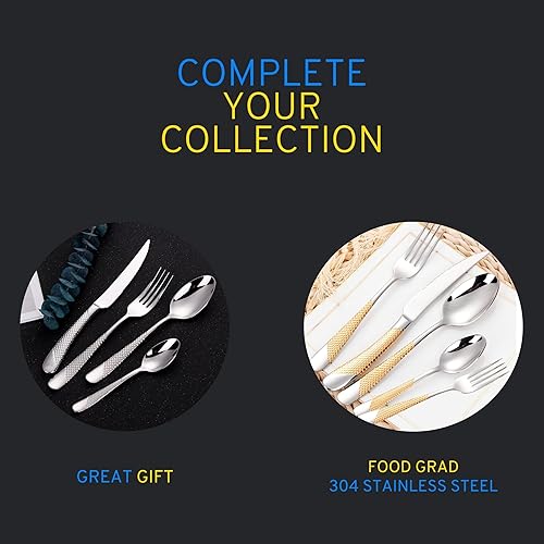 DAFFODILY Spirit of luxury Signature Deseret Set de fourchettes 6 pièces Boîte tube Argenté' (Argenté, Fourchettes à Dessert) - Nail Gallerys