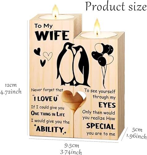 Guyode Bougeoir Bois Cadeau de Déménagement, Bougie Personnalisée Cadeau de Félicitations pour Les Amis la Famille et Les Clients, Chandelier Decoratif Forme de Coeur pour la Nouvelle Maison - Nail Gallerys