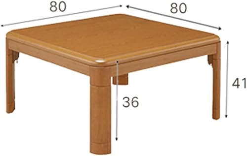 Heating table Chaude Japonaise Basse Tatami kotatsu chauffante en Bois Massif Chauffage Hiver, 80*80*41cm - Nail Gallerys