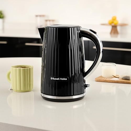 Russell Hobbs Bouilloire électrique (Eau chaude, thé, café, 1,7 L, couvercle à ouverture par pression, bec verseur parfait, filtre amovible et lavable, voyant lumineux, blanc, 2400W) Eden 27360-70 - Nail Gallerys