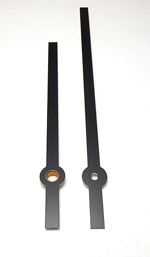 1 Paire d'aiguilles de pendules pour Junghans W838, W817 aluminium noir, Longeuer 135/125 mm - Nail Gallerys