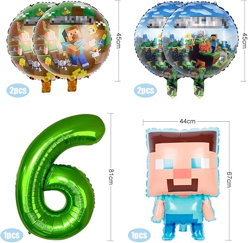 Decoration Anniversaire 9 ans, 13 Pièces Kit de Anniversaire Décoration de Fête, Jeux Vidéo Ballons de Fête d'Anniversaire pour Garçons Filles Adultes - Nail Gallerys