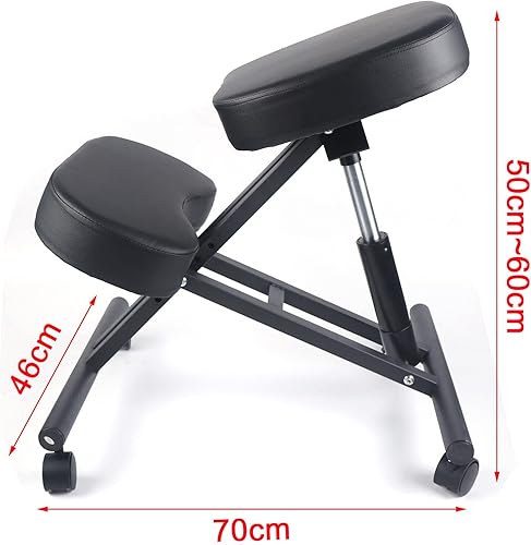 DDZcozy Tabouret au genou ergonomique - Tabouret au genou réglable - Correcteur de posture - Chaise orthopédique - Pour la maison et le bureau - Nail Gallerys