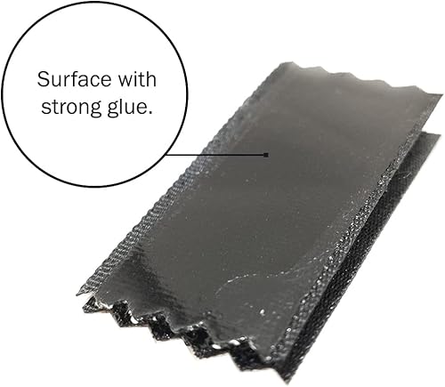 25 Mètres Ruban Adhésif Auto Agrippant, Rouleau de Ruban pour Joindre des Rideaux, Tapis, Tissus, Forte Adhérence, Crochet et Boucle, Blanc ou Noir, (Peluche Noir, 50mm) - Nail Gallerys