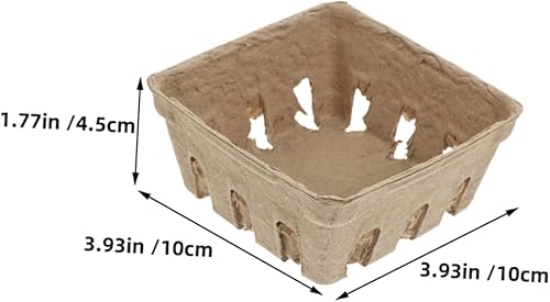 MAGICLULU Lot de 15 Paniers À Baies en Pulpe De Bois : Petits Plateaux Ventilés pour Produits, Canneberges, Myrtilles, Fruits Et Légumes, Boîte De Rangement pour Pique- Et Camping - Nail Gallerys