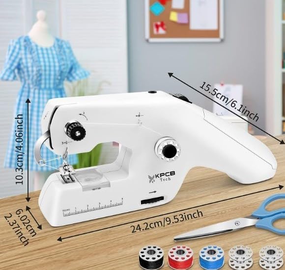 Fliuyr Mini machine à coudre pour débutants avec graduation, machine à coudre manuelle, machine à coudre pour enfants, machine à coudre portable pour débutants, adultes - Nail Gallerys