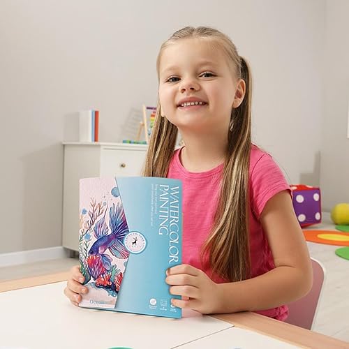 Cahier d'exercices d'aquarelle | Kit de peinture aquarelle | Cahier d'exercices d'aquarelle pour débutants | Comprend 12 couleurs de peinture et un pinceau pour la peinture artistique et le coloriage - Nail Gallerys