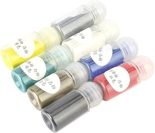 Stampendous Scenic Selection Kit de poudre à embosser Paquet de poudre à embosser, stylo à embosser transparent, tampon encreur de gaufrage, 8 pièces 10 ml de poudres à embosser - Nail Gallerys