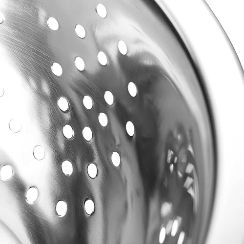 COM-FOUR® Tamis de cuisine en acier inoxydable 2x - tamis à pâtes classique - passoire ronde pour laver les fruits, les légumes et les salades (2 pièces - poignée) - Nail Gallerys