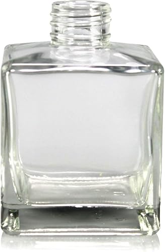 Grandes bouteilles de diffuseur en verre carrées, ensemble de 4-3,7 'de haut, 200 ml, 7 fl oz. Accessoires de parfum à utiliser pour les ensembles de diffuseurs à roseaux de rechange de bricolage - Nail Gallerys