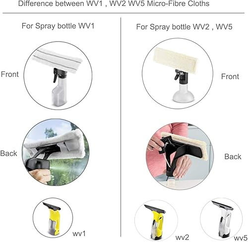 XBERSTAR Lot de 2 vaporisateurs de nettoyage pour vitres Karcher WV1 - Nail Gallerys