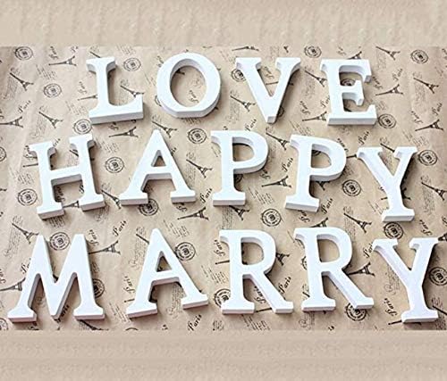 YUNA Grande lettre L en bois de style rétro, parfaite pour loisirs créatif, décoration de mariage, magasin, café, H 8 cm, blanc - Nail Gallerys