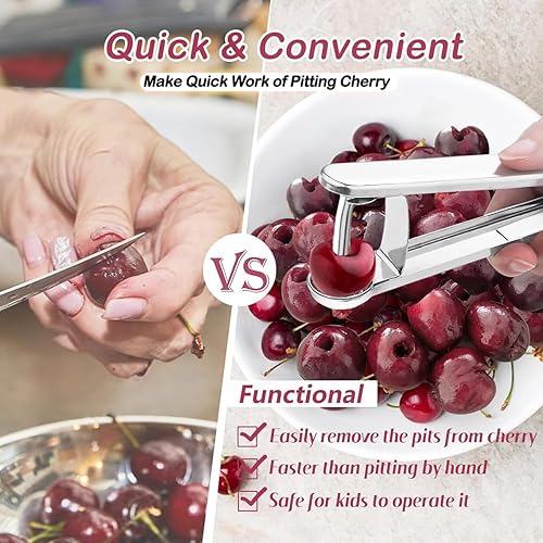 Dénoyauteur à Cerises En Acier Inoxydable Outil De Dénoyauteur De Cerises Robuste Dénoyauteur Manuel Pour Enlever Les Olives, Les Cerises, Les Dattes Rouges (1 Pièce) - Nail Gallerys