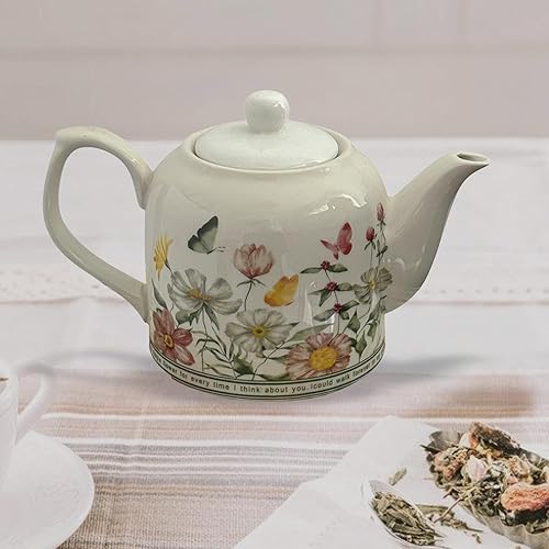 FytStycale Théière en Porcelaine, Pichet à Eau et Jus Réutilisable 1L, pour La Maison, Le Restaurant, La Maison de Thé - Nail Gallerys