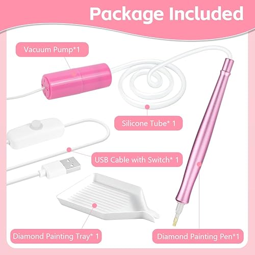 OFFCUP Électrique Stylo Diamond Paint, Stylos De Peinture Diamant avec Plateau de Rangement, Adsorption Automatique Stylos Diamond Diamant, Outil de Peinture Diamant Rapide - Nail Gallerys