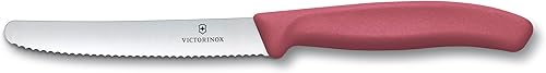 Victorinox Swiss Classic Couteau à Petit Déjeuner, Couteau à Pain, Set de 4 pièces, Lame Tranchante, Dentelée, 11 cm, Acier Inoxydable, Rouge - Nail Gallerys