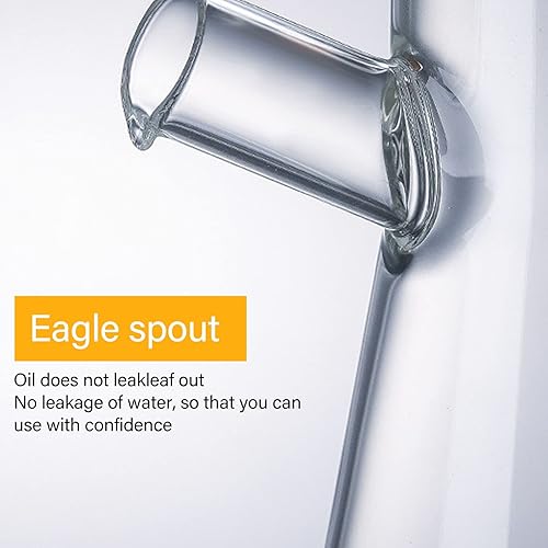 Dsacxixai Bouteille Huile, en Verre à Haute Teneur en Borosilicate Transparente Bouteille Vinaigrette avec Poignée Ergonomique pour Cuisine - Nail Gallerys