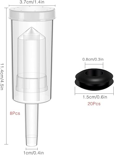 Dreamtop Kit de fermentation avec œillets en silicone pour conserver, brasser, faire du vin, fermenter la choucroute, kimchi (8 barquettes et 20 œillets) - Nail Gallerys
