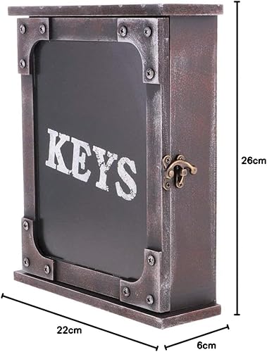 Tubayia Armoire à clés murale en bois vintage avec 6 crochets pour décoration de la maison - Nail Gallerys