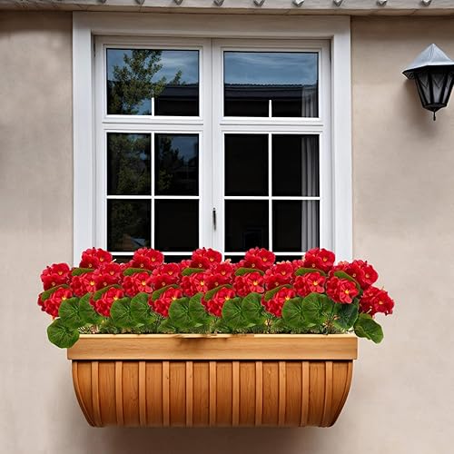 6pcs géraniums artificiels pour l'extérieur, Fausse Fleur résistante aux UV Géranium en Soie réaliste et vibrante pour la Table de Cuisine à la Maison - Nail Gallerys