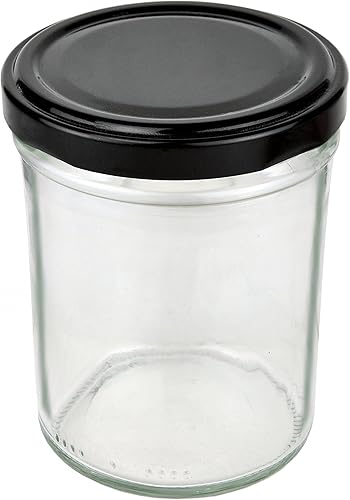 MamboCat Set 50 Pots Hauts Contenu 230 ML avec Couvercle Noir to 66, Livre de Recettes Inclus Diamant Gelierzauber Idéal comme Pot de Confiture ou de Conserve - Nail Gallerys