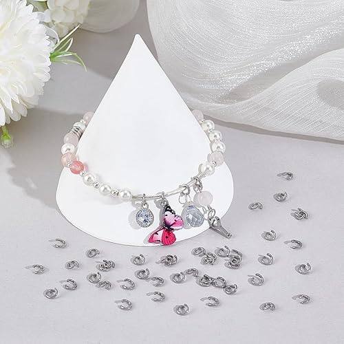 UNICRAFTALE 1000 pièce Anneaux de Saut Ouvert Acier Inoxydable 5mm Anneau de Jonction Connecteur Accessoires de Bijoux Anneaux Ronds Métal pour Fabrication de Bijoux Projets D'Artisanat de Colliers - Nail Gallerys