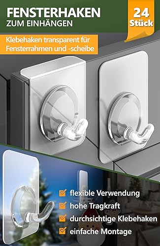 4smile Crochets adhésifs extra-forts - 30 pièces de crochets adhésifs transparents - crochets adhésifs pivotant à 180° plafond ou mur, idéal pour cuisine, salle de bain, décoration - Nail Gallerys