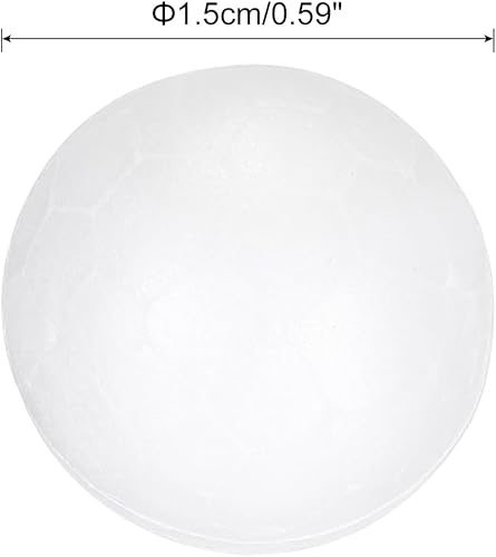QUARKZMAN Balles en Mousse Blanche Rondes de 0,59 Pouce, Sphères en Polystyrène pour l'Artisanat, pour Projets Artistiques, Projets Domestiques et Décoration de Fête, 75 Pièces - Nail Gallerys