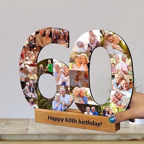 Plaque en Bois Personnalisable pour Collage de Photos 90e Anniversaire ou Cadeau d'anniversaire Personnalisable - Nail Gallerys