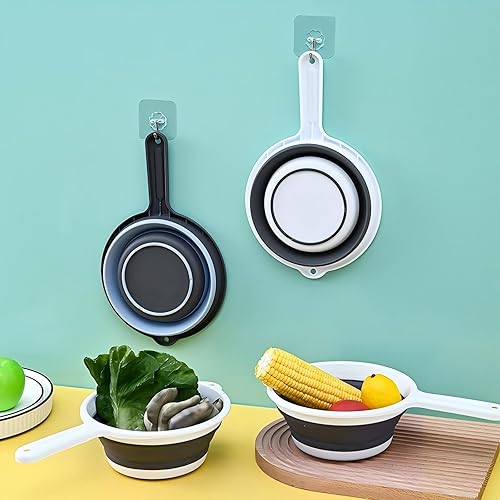 Zwenjuan Passoire Pliable Silicone,Panier de Lavage de Silicone Pliable avec Poignées,Tamis à Pâtespassoire Pliable,sans BPA Nourriture Passoire de Cuisine,Passoire à Pâtes Peu Encombrante,Blanc - Nail Gallerys