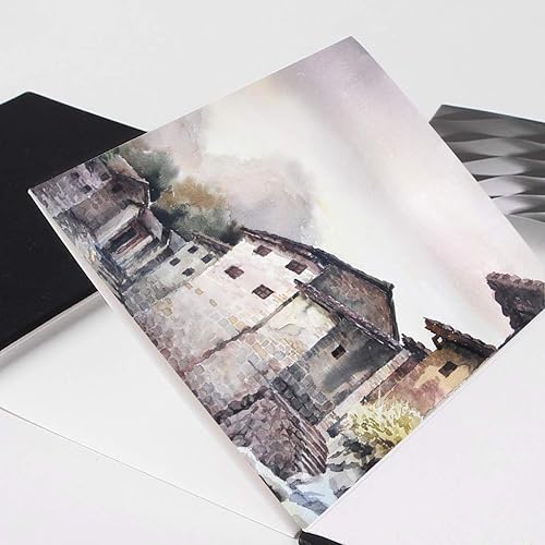 Lodoot Carnet de croquis aquarelle 300 g/m² pour dessin d'artiste, accordéon, aquarelle - Nail Gallerys