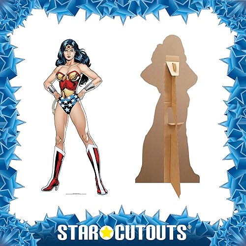 STAR CUTOUTS DC Comics Wonder Woman Découpe en Carton, Multicolore, 92 x 40 x 92 cm - Nail Gallerys