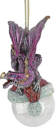 Design Toscano QS93522 Ornement De Noël - Pôle Nord Chapeau de Père Noël Ornement de dragon de vacances - flocon de neige Dragon Ball Ornement - Nail Gallerys