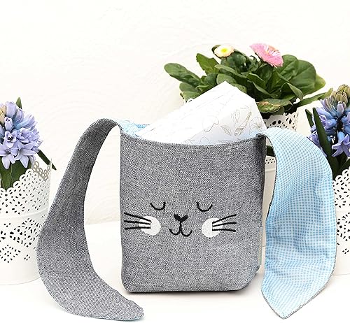 Sac cadeau de Pâques en jute - indéformable avec anse et élégant lettrage à la main - emballage cadeau de Pâques - décoration - 22x30x10 cm - Hello Spring - Nail Gallerys