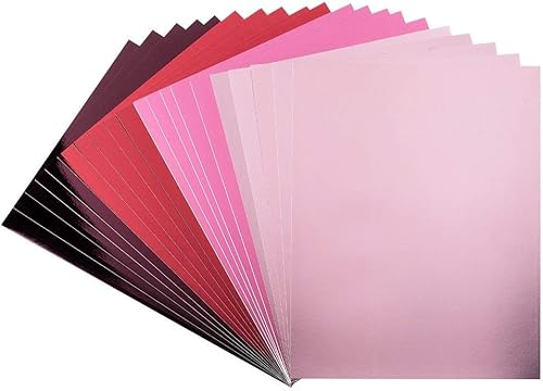 Ideen mit Herz - Lot de 20 feuilles de carton miroir - Papier métallique - Papier de bricolage - Format A4 - 200 g/m² - Argenté et doré clair - Nail Gallerys