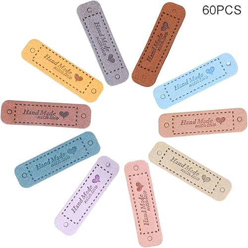 60 Pièces Etiquettes à Coudre, Étiquettes de VêTements Faits à La Main, Étiquettes en Tissu Fabriquées à La, Etiquette Fait Main à Coudre pour Vêtements, Couture, Décoration - Nail Gallerys