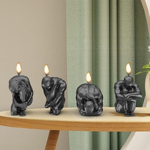 ohodhmnu Grand moule en silicone 3D en forme de corps humain pour bougies, fondants, chocolat, savon, portrait, plâtre - Nail Gallerys