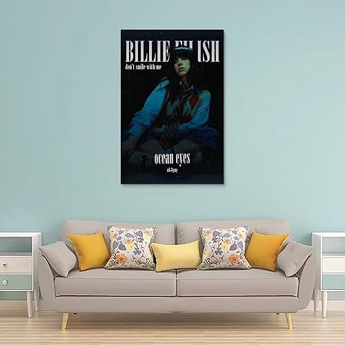 Tarouse Billie Poster esthétique sur toile avec couverture musicale vintage Eilish pour chambre à coucher 30 x 45 cm - Nail Gallerys