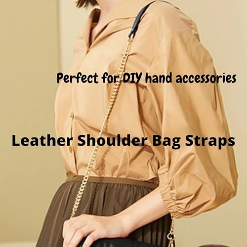 Sac à Bandoulière en Cuir Véritable Sangles 120cm Poignée Doux Sac de Remplacement Sac à Bandoulière DIY Accessoires 2 Couleurs(Black) - Nail Gallerys