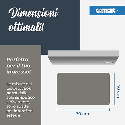 Comart, Paillasson Mignon, Tapis d'entrée extérieur et intérieur, en Fibre de Coco, avec Phrases Amusantes, Design Animaux Chiens et Chats, antidérapant, résistant et Robuste, Facile à Nettoyer, 40 x - Nail Gallerys