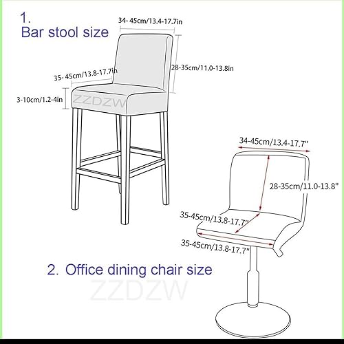 Housse Tabouret de Bar en Velours Lot de 2/4/6 Extensible Couvre de Tabouret de Bar de pub Couverture de Tabouret Haute Housse Chaise de Salle a Manger Couvre Protecion De Chaise Cover ( Color : #79 , - Nail Gallerys