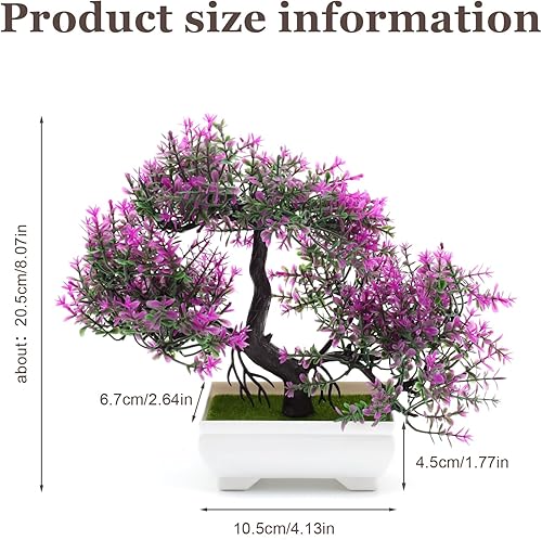 DEANKEJI Bonsai Artificiel, Coloré Plante Decorative Interieur, Réaliste Fausse Plante Interieur, Adapté à la Décoration de la Chambre à Coucher, du Bureau ou de la Ferme - Nail Gallerys