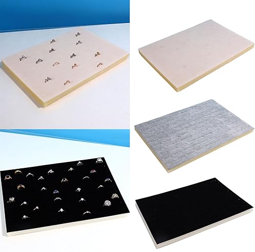 Pitadue Boîte de rangement pour bagues en mousse - 100 emplacements pour bagues - Nail Gallerys