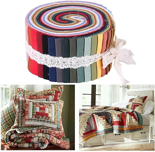 lopituwe Bandes de Tissu en Coton de qualité supérieure Jelly Rolls Quilting Craft Fabric Luxueux et élégant, Option C 36 pièces - Nail Gallerys
